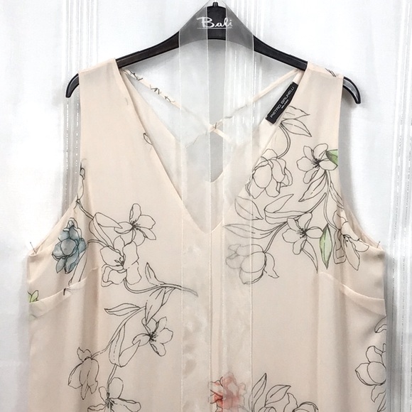 🇮🇹 PIETRO BRUNELLI Maternity Blush Floral Chiffon and Crepe Georgette Lined Gown - Picture 4 of 11